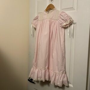 Elegant Pink Lace Trim Kids Formal Dress